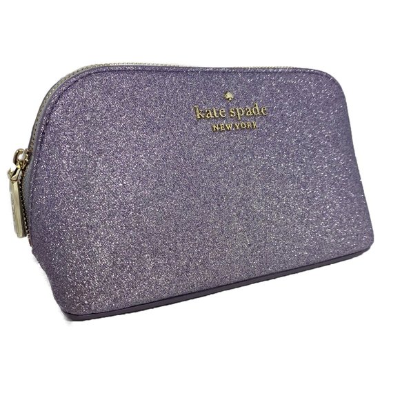 kate spade Handbags - Kate Spade Tinsel Glitter Fabric Small Co Lilac Frost